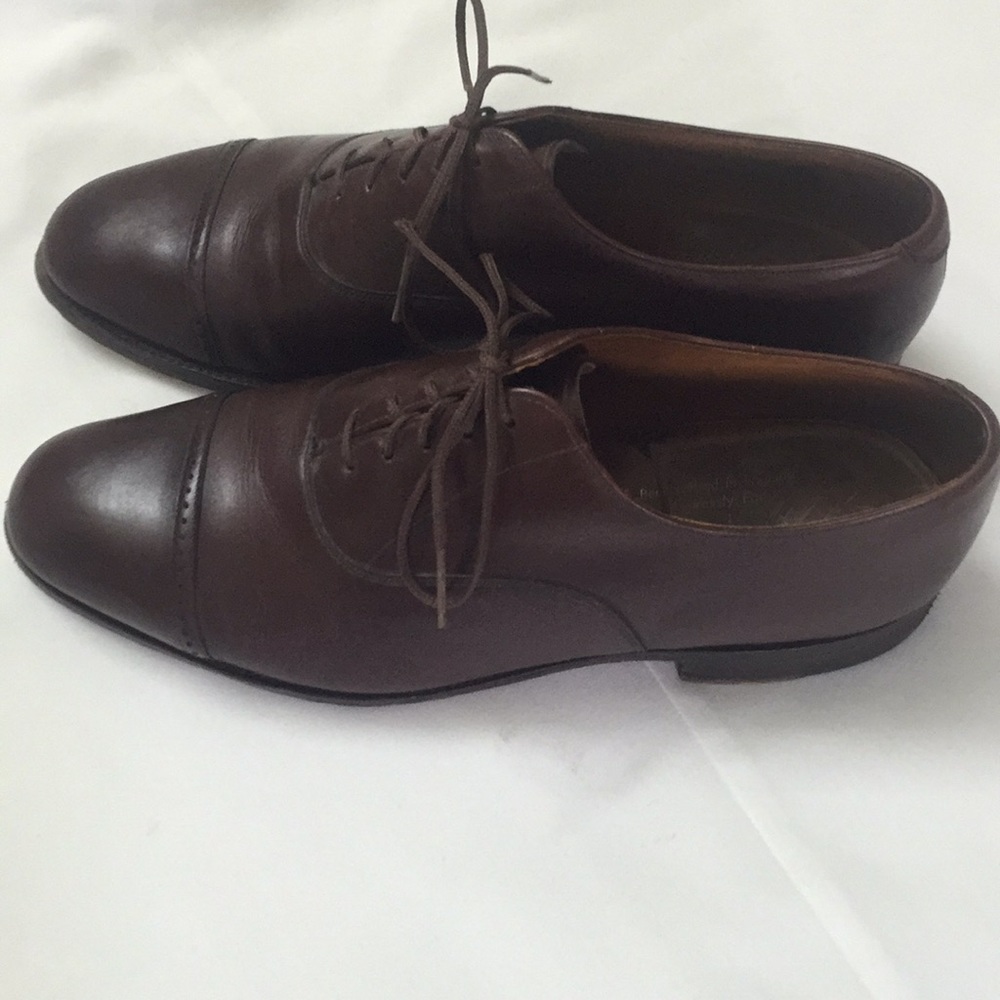 Men lord n taylor leather cap toe shoes size 10